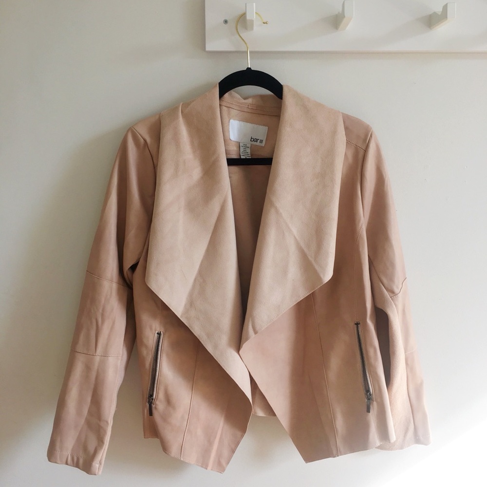 Macy’s NBW Blush Pink Leather Jacket